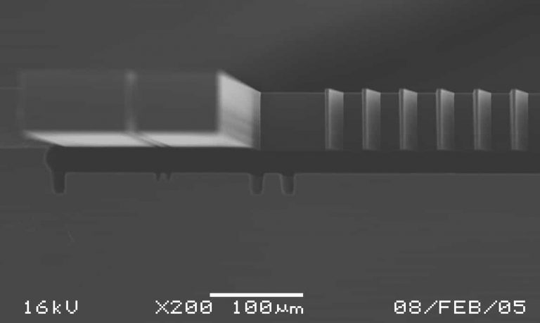 TRONICS Thick SOI DRIE on cavity