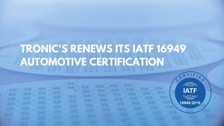 Tronics IATF Automotive Certification