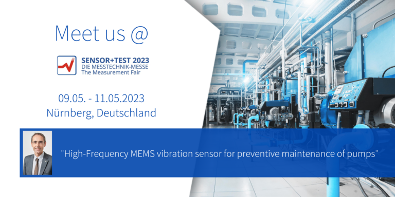 Digital MEMS vibration sensor for preventive maintenance to be showcased at SENSOR+TEST 2023